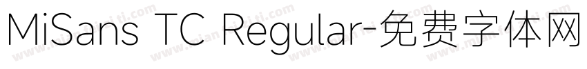 MiSans TC Regular字体转换